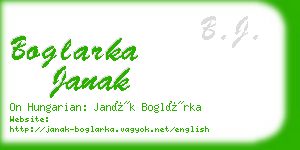 boglarka janak business card